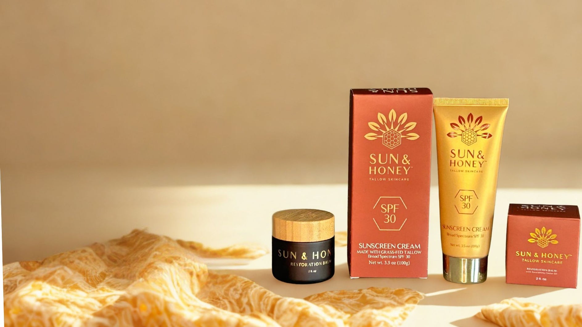 Sun and Honey Tallow Skincare - Tallow Sunscreen Tallow Face Cream